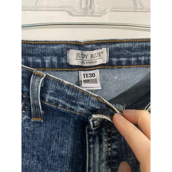 Judy Blue bell bottom flare jeans women’s 30 blue acid wash stretch retro hippie - Picture 2 of 5